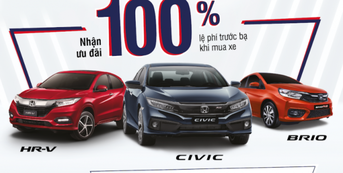 Honda chơi lớn: Hỗ trợ 100% phí trước bạ cho khách mua Civic, HR-V và Brio trong tháng 1/2022