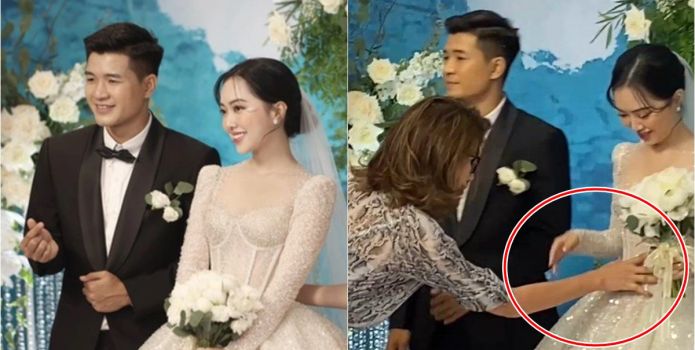Trang Khàn sờ bụng cô dâu giữa đám cưới Hà Đức Chinh, CĐM tiếp tục chỉ trích: Đáng lẽ không nên mời