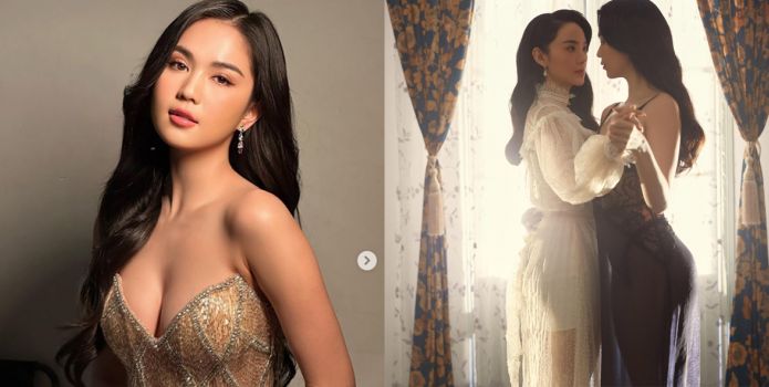 Ngọc Trinh diện nội y xuyên thấu, lộ trọn vòng 3 quyến rũ khi chụp cùng Minh Hằng