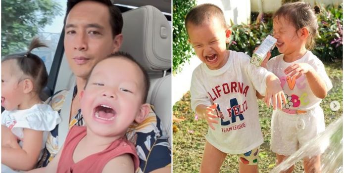 Bé Leon con trai Hồ Ngọc Hà có biểu cảm cực hài hước khi được bố dạy tiếng Việt