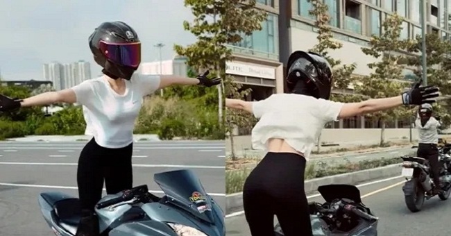Xác minh clip nằm, quỳ và buông tay khi lái xe do Ngọc Trinh đăng tải