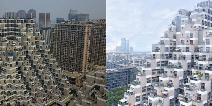 Độc lạ tòa chung cư hình kim tự tháp tại Trung Quốc, có diện tích gần 130.000m2