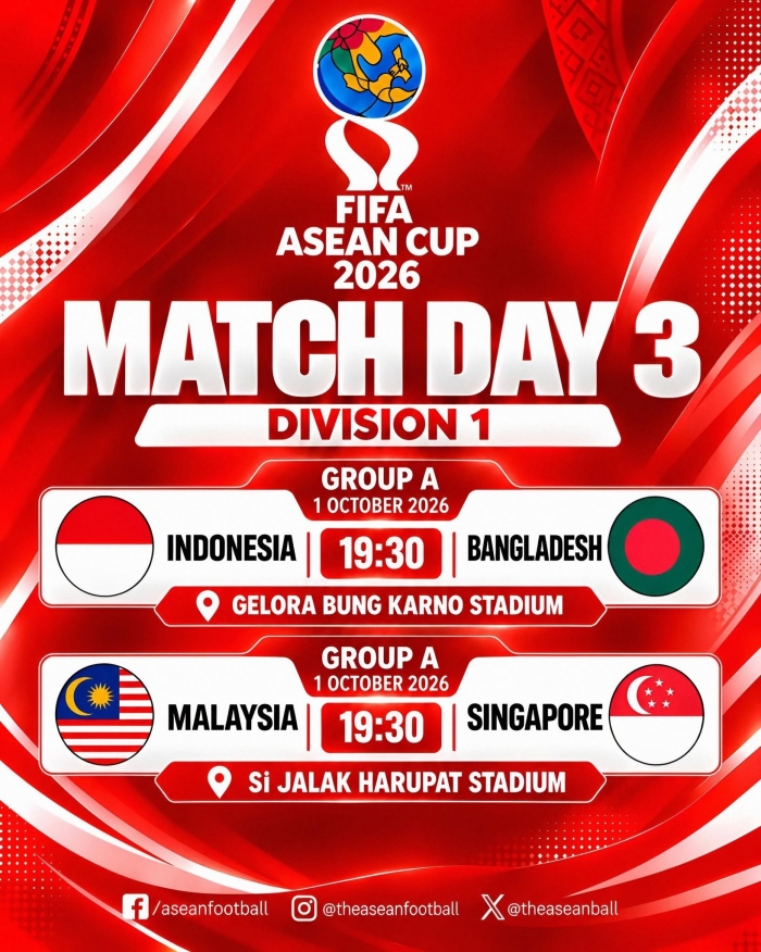 lich thi dau fifa asean cup 2026 hom nay