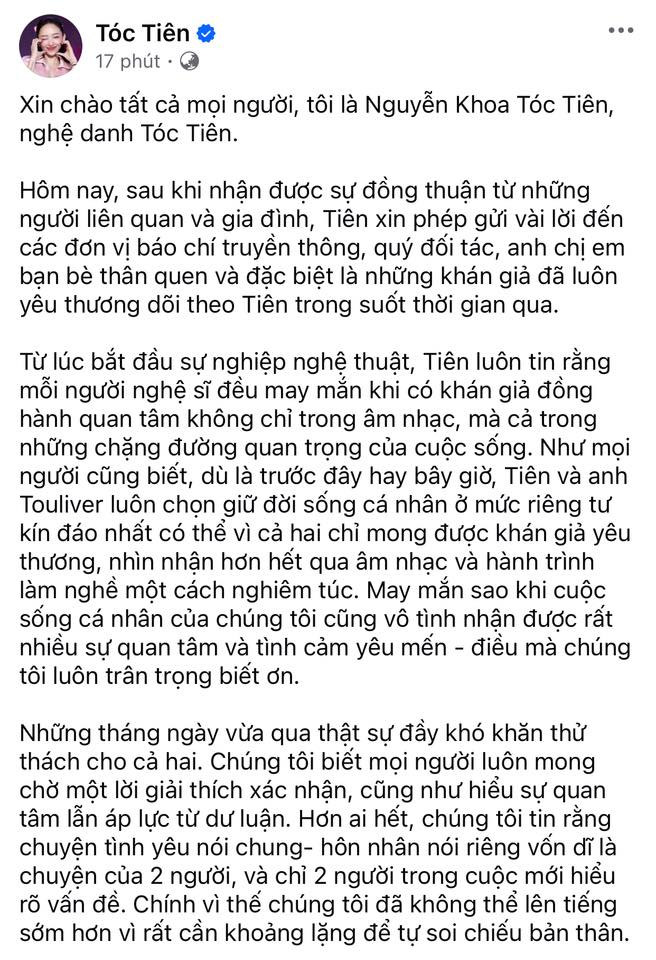 Hoang-touliver-len-tieng-sau-khi-toc-tien-thong-bao-ly-hon-noi-mot-cau-ma-gay-sot-mang-xa-hoi
