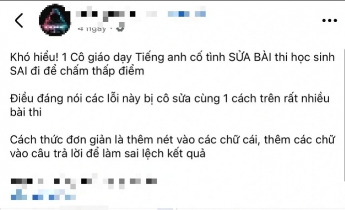 Ly-do-khien-co-giao-tieng-anh-bi-mat-chinh-sua-gan-20-bai-kiem-tra-cua-hoc-sinh-de-cham-diem-thap -2