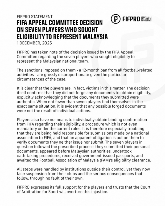 7 cau thu malaysia duoc len tieng bao ve