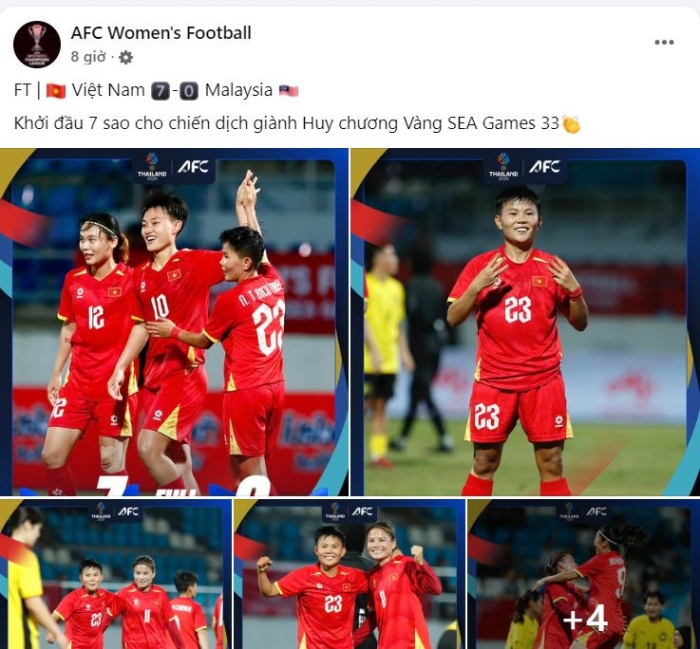 afc gui loi chuc mung den doi tuyen nu viet nam