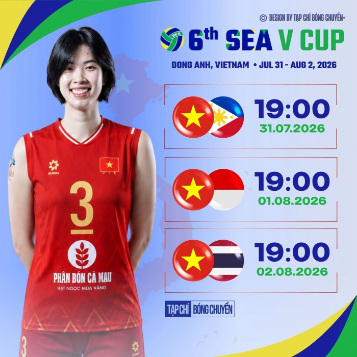 lich thi dau tuyen bong chuyen nu viet nam sea vcup 2026