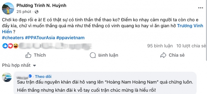 vo ly hoang nam dan mat doi thu pickleball
