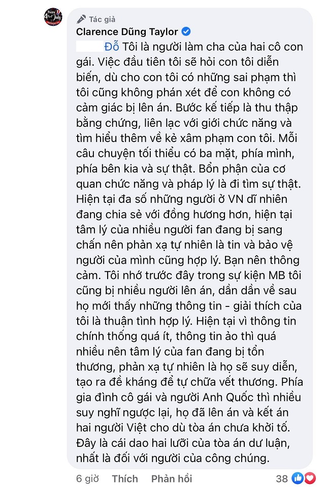 Dũng Taylor hé lộ góc khuất vụ án, ủng hộ 2 nghệ sĩ Việt bị bắt