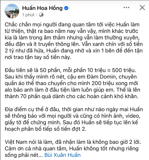 Huan-hoa-hong-cong-khai-ke-hoach-cu-the-ve-viec-lam-tu-thien-so-tien-2-ty-sau-khi-tu-choi-ho-tro-cho-be-bap