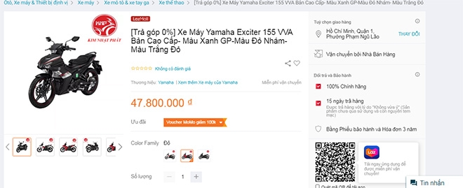 Yamaha Exciter 155 VVA c&oacute; gi&aacute; si&ecirc;u rẻ khi mua online, Honda Winner X cũng phải kinh ngạc ảnh 4