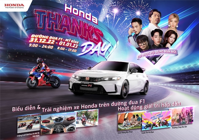 Đại nhạc hội mừng năm mới Honda Thanks Day cùng hàng loạt hoạt động biểu diễn xe đỉnh cao ảnh 1