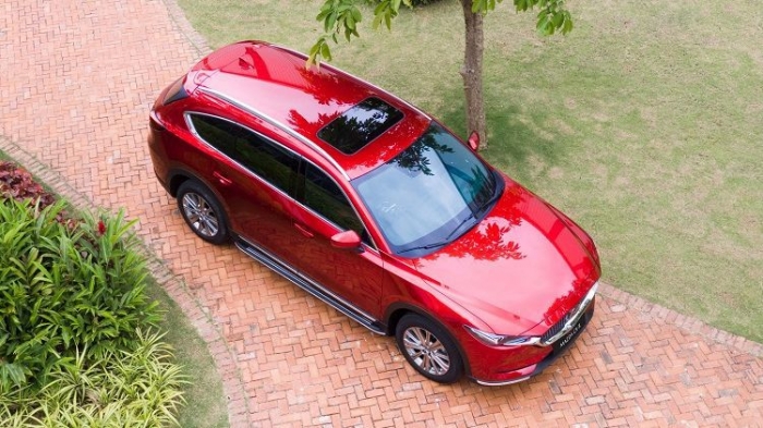 Mazda CX-8 giảm gi&aacute; lăn b&aacute;nh giữa th&aacute;ng 2/2026 rẻ bậc nhất ph&acirc;n kh&uacute;c cỡ D, đại chiến Ford Everest ảnh 3