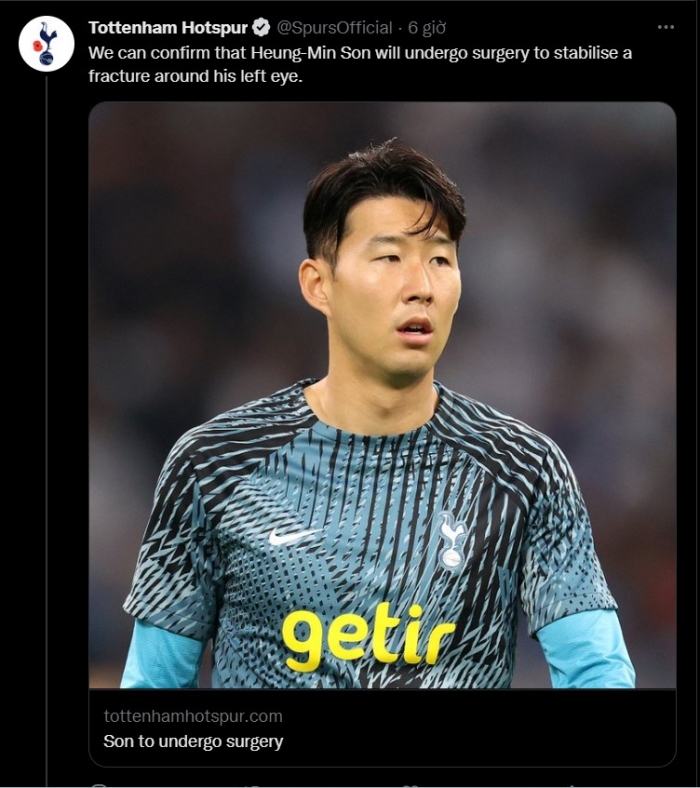 Tottenham báo tin dữ về Son Heung-min trước trận đại chiến với Liverpool