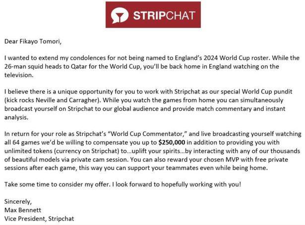 Sao tuyển Anh bị HLV Southgate gạch tên được mời làm bình luận viên World Cup trên web khiêu dâm
