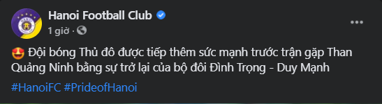 Cặp đôi 'Vidic - Ferdinand Việt Nam' quay trở lại, Hà Nội tràn trề hy vọng vô địch V-League 2020 ảnh 1
