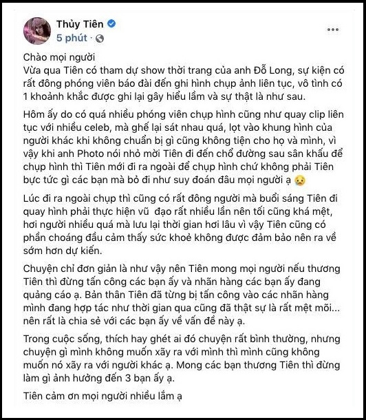 Thủy Tiên lên tiếng vụ bị đàn em 'bắt nạt', phát ngôn 'bề trên' khiến Linh Chi bị 'ném đá' tơi bời