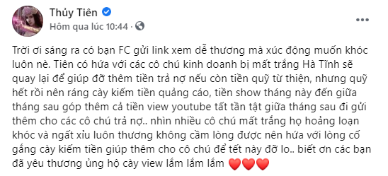 Sau màn 'cởi sạch' bên trai trẻ gây sốt, Thủy Tiên bất ngờ báo tin vui cho Công Vinh và người hâm mộ