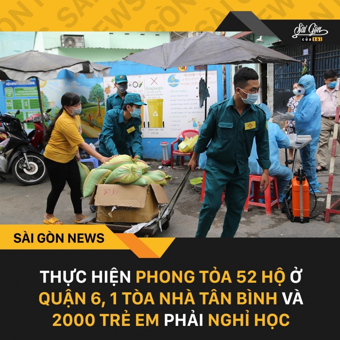 TP.HCM có nguy cơ bùng dịch COVID-19: Phong tỏa 52 căn hộ, 1 tòa nhà, 2000 trẻ em phải nghỉ học