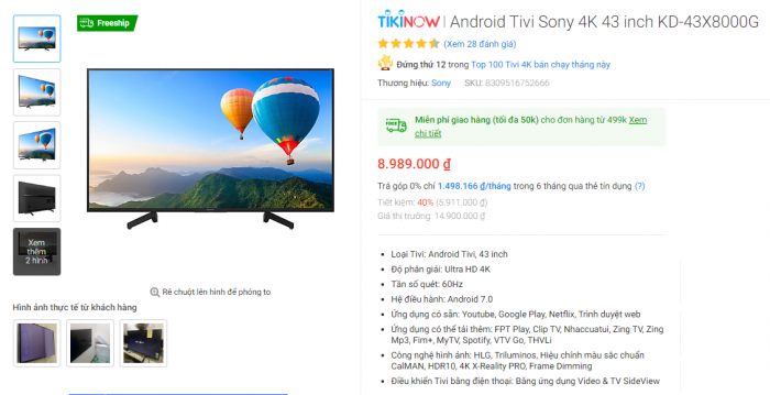 5 mẫu TV 4K đang có giá tốt nhất thị trường Việt Nam: Sale sốc tới hơn 50% ảnh 5