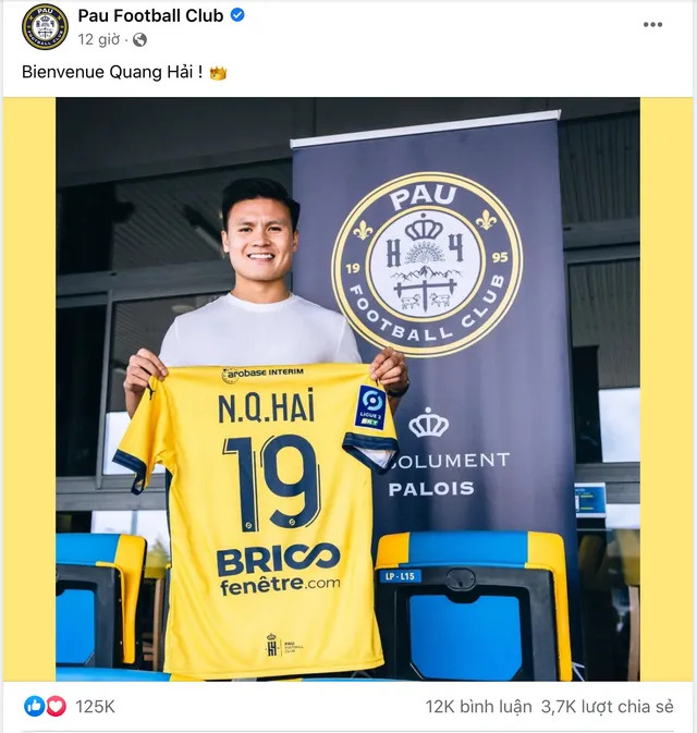 Quang Hải giỏi hơn tất cả cầu thủ Trung Quốc, Pau FC sở hữu ngôi sao số 1 ĐT Việt Nam với giá 0 đồng