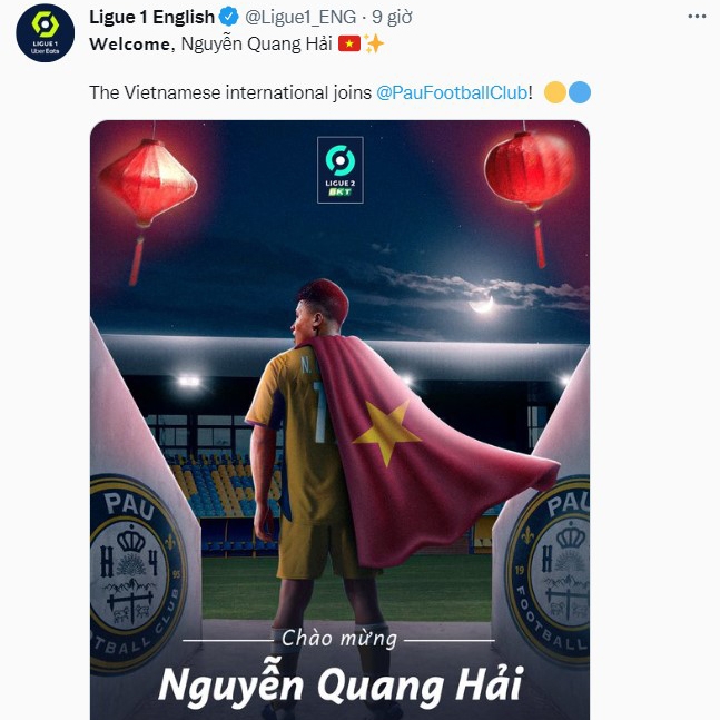 Quang Hải được đăng ký thi đấu trận Pau FC vs Gungamp, chính thức đi vào lịch sử Đội tuyển Việt Nam