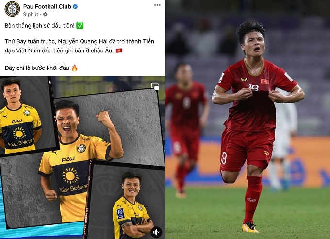 Pau FC vinh danh Quang Hải sau kỳ tích làm thay đổi lịch sử bóng đá châu Âu