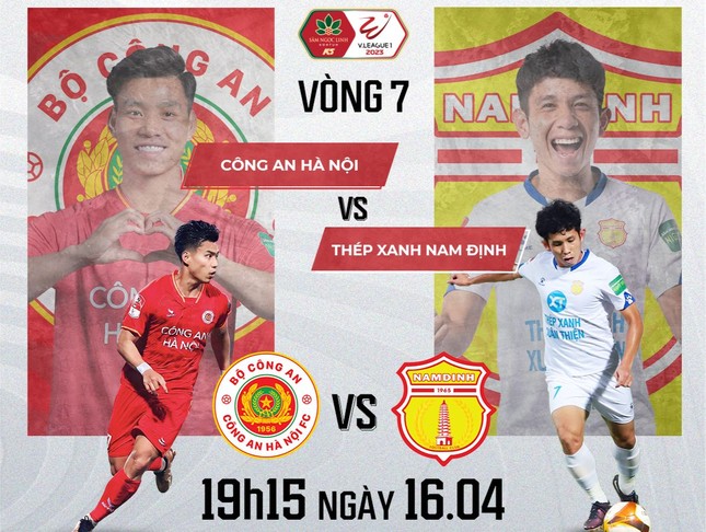Trực tiếp bóng đá Công an Hà Nội đấu với Nam Định - Xem bóng đá trực tuyến V.League 2023 hôm nay