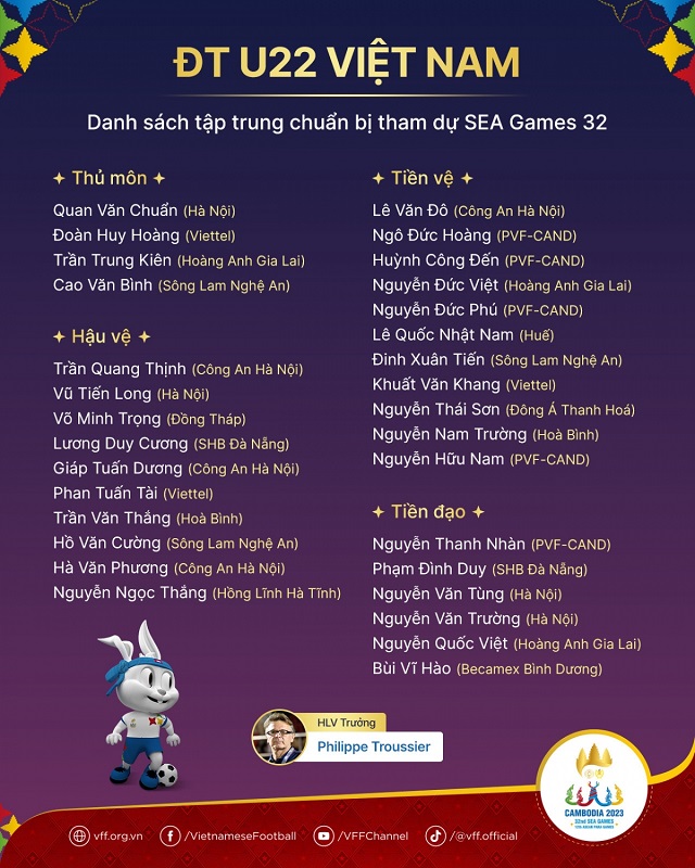 HLV Troussier nhận tin xấu: Trụ cột U22 Việt Nam chấn thương làm thay đổi sự nghiệp ở SEA Games 32?