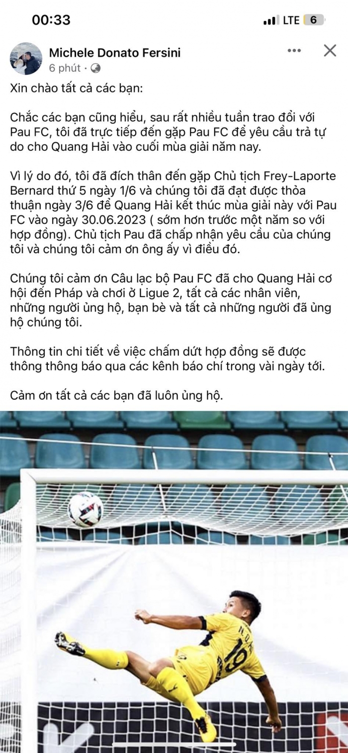Quang Hải bỏ túi số tiền khủng trước khi chính thức rời Pau FC: Rõ tương lai nhạc trưởng ĐT Việt Nam