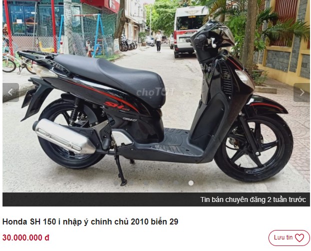 Honda SH cũ giảm giá sốc