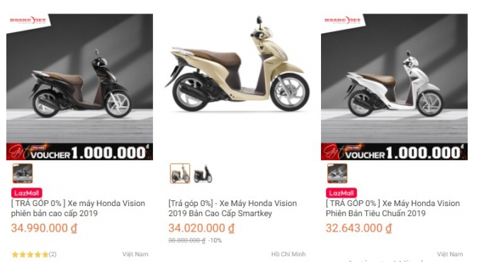 Honda Vision giảm giá