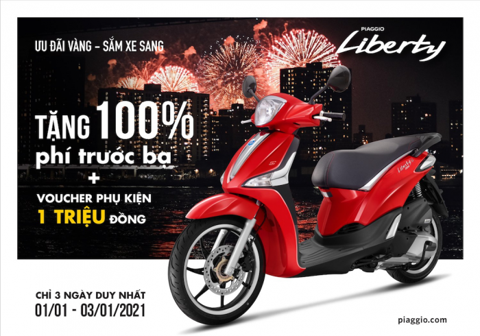 Xe ga Vespa và Liberty ưu đãi