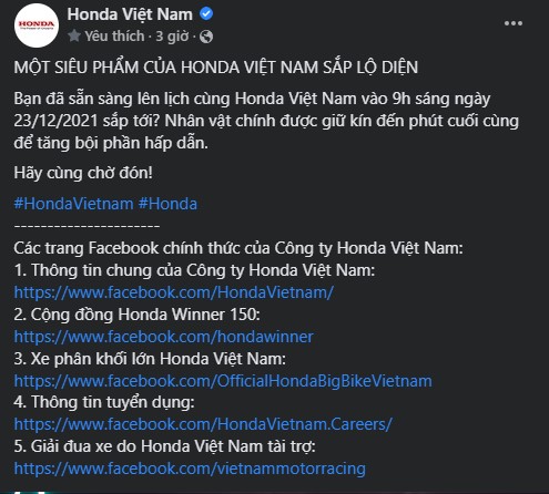 Honda Winner X 2022 lộ diện trước thềm ra mắt, sẽ có động cơ 160cc 'đấu' Yamaha Exciter 155?