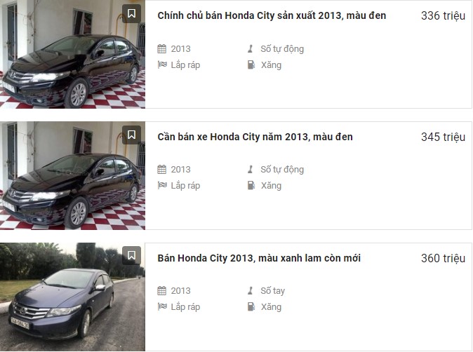 Honda City cũ giá rẻ