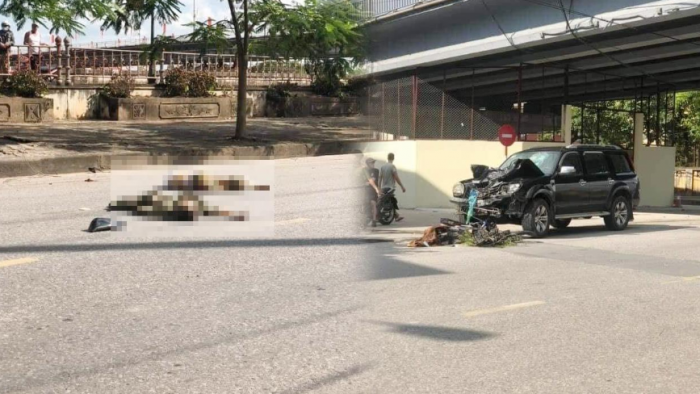 Nam Định: Kinh hoàng SUV 7 chỗ tông trực diện xe máy, cặp vợ chồng tử vong tại chỗ ảnh 1