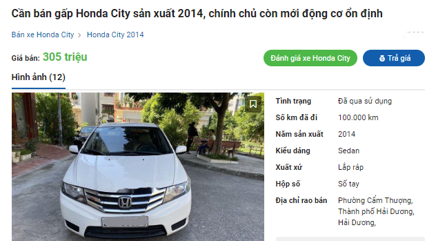 Honda City cực rẻ chỉ còn 305 triệu: Xe ‘ngon’ giá hời cho khách Việt, giá ngang Kia Morning ảnh 1