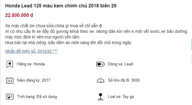 Phát sốt với Honda Lead chỉ còn 22 triệu ‘ăn đứt’ Honda Vision, cơ hội tậu xe giá rẻ cho khách Việt ảnh 1