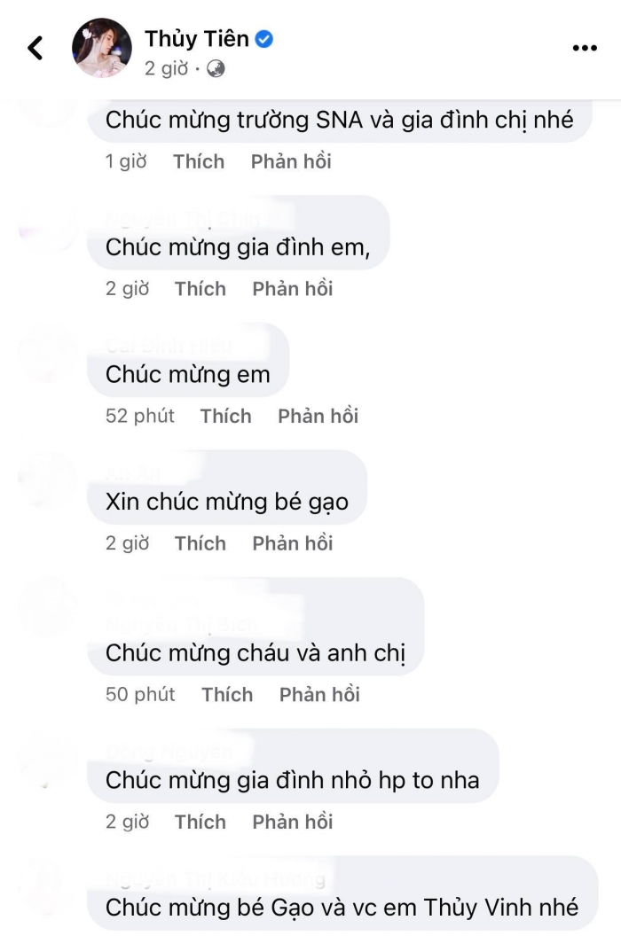 Thuy-tien-bao-tin-vui-lon-sau-loat-on-ao-ve-chuyen-tu-thien-khan-gia-dong-loat-gui-loi-chuc-mung