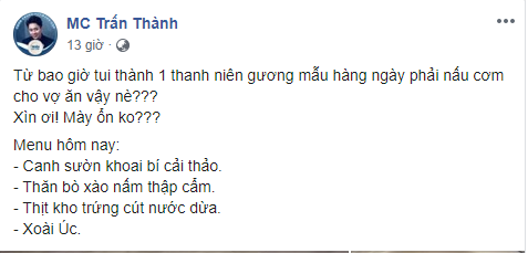 Sau khi bị Hari Won công khai 'tố' trên Facebook, Trấn Thành bất ngờ thốt lên: Xìn ơi! Mày ổn không