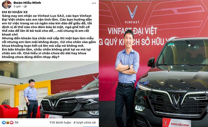 Chủ tịch hãng xe Rolls Royce Việt Nam - Đoàn Hiếu Minh mua xe Vinfast Lux SA2