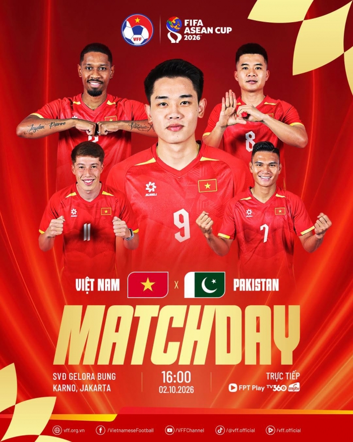 Link xem TRỰC TIẾP b&oacute;ng đ&aacute; Việt Nam vs Pakistan h&ocirc;m nay 2/10 - FPT, TV360 trực tiếp FIFA ASEAN Cup