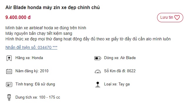 Chiếc Honda Air Blade giá chỉ 9 triệu, rẻ hơn Honda Vision tận 20 triệu khiến dân tình ngỡ ngàng ảnh 1