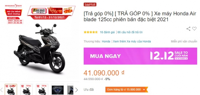 Đại lý ồ ạt giảm giá Honda Air Blade 125 2021 xuống ngưỡng thấp kỷ lục, dân tình rủ nhau 'chốt đơn' ảnh 1