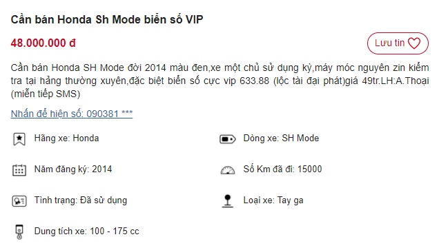 Chiếc Honda SH Mode gây sốt với giá rẻ ngang Air Blade 150, khách Việt 'phát cuồng' vì điểm này ảnh 1