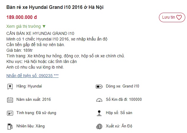 Lác mắt trước chiếc Hyundai Grand i10 giá chỉ còn 189 triệu, rẻ hơn Kia Morning mới tận 150 triệu ảnh 1