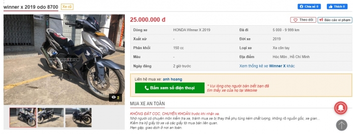 ‘Phát cuồng’ trước chiếc Honda Winner X giá chỉ 25 triệu, rẻ hơn Yamaha Exciter 150 mới tận 20 triệu ảnh 1