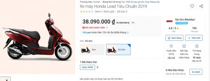 Giá xe Honda Lead 2019 giảm sập sàn: Rẻ ngang Honda Vision 2021 khiến khách Việt háo hức ảnh 1