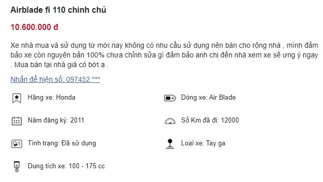 Chiếc Honda Air Blade chỉ còn 10 triệu, rẻ hơn Honda Vision 25 triệu, cơ hội mua xe ngon giá hời ảnh 1